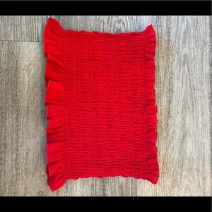 KendallxKylie red ruffle tube top